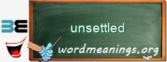 WordMeaning blackboard for unsettled